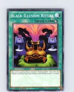 Yu-Gi-Oh TCG Black Illusion Ritual LED2-EN006 1st Edition Regular Common Card NM - Image 1