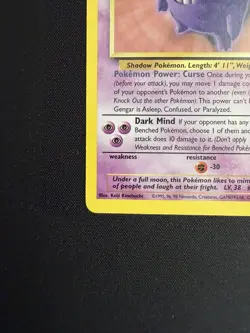 Gengar | 20/62 | Fossil Unlimited Non Holo Rare Card |Pokemon TCG | LP Condition - Image 4