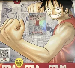 One Piece US VOYAGE Monkey D Luffy St Johns 2/6 Basketball Card PLUS POSTER - Image 5