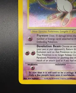 Mew 9 Holo Black Star Promo WOTC Pokemon Card TCG English Lightly Played LP - Image 4