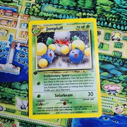 1st Edition Jumpluff 9/64 Neo Revelation 2000 Holo Rare WOTC Pokemon Card TCG MP - Image 1