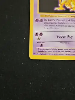 Pokemon TCG Kadabra Card Base Set, Unlimited Uncommon, Regular Card 32/102 LP - Image 5