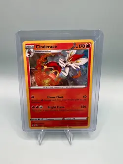 DMG Cinderace 036/202 Sword & Shield Rare Cracked Ice Holo Pokemon Card - Image 1