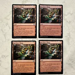 Magic the Gathering MTG Rockface Village Play Set Of 4 Cards - Image 1