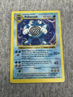 Poliwrath Pokemon TCG Base Set Holo Shadowless Rare Card 13/102 - Image 1