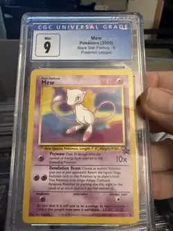 MEW #8 BLACK STAR PROMO Pokemon Card POKE LEAUGE CGC 9 MINT 💎 - Image 1