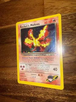 Pokemon TCG Rockets Moltres Holo Rare Card 12/132 Gym Heroes - Image 3