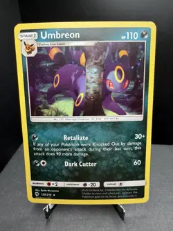 Pokemon TCG SM Lost Thunder Umbreon 120/214 Cosmos Holo Promo NM! - Image 1