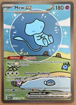 Mew ex ⭐ 232/091 SV: Paldean Fates Holo Bubble Mew Pokemon NM Read Description - Image 1