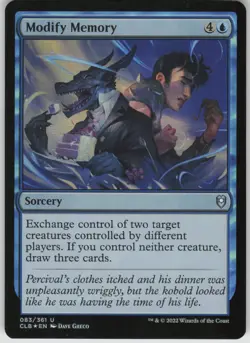 MTG Modify Memory Foil NM Commander Legends: Battle for Baldur's Gate Magic 83 - Image 1