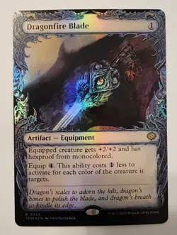 Mtg Tarkir Dragonstorm Dragonfire Blade Showcase NM Foil - Image 1