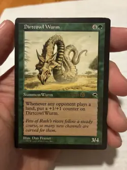 Dirtcowl Wurm Tempest Prerelease Promo MTG Magic The Gathering NM - Image 1