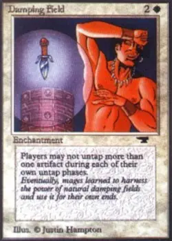 MTG Damping Field, Antiquities, Heavily Played, English - Image 1