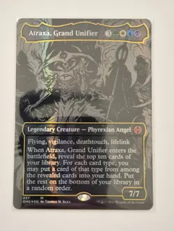 MTG Atraxa, Grand Unifier (Oil Slick Raised Foil) [Phyrexia: All Will Be One] - Image 1