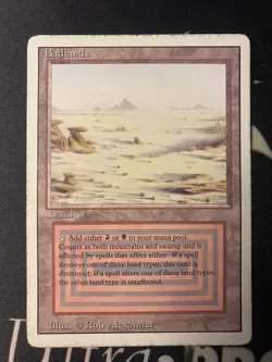 Badlands Dual Land Magic the Gathering Revised Edition Heavy Play Condition #2 - Image 1