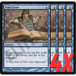 MTG Tome Scour (Magic 2014) 76/249 (NEAR MINT) (4X) - Image 1