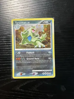 Pokemon TCG Tyranitar Mysterious Treasures Holo Rare Card 17/123 - Image 3