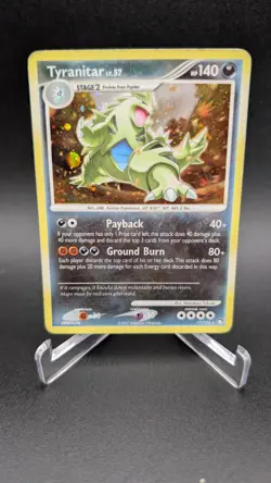 Pokemon TCG Tyranitar Holo Rare Card Mysterious Treasures 17/123 - Image 1