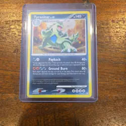 pokemon TCG Tyranitar 17/123 Mysterious Treasures Holo LP Lightly played - Image 1