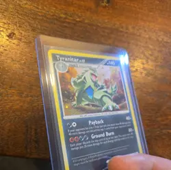 pokemon TCG Tyranitar 17/123 Mysterious Treasures Holo LP Lightly played - Image 2