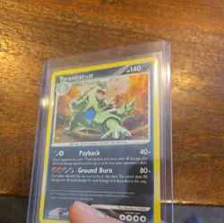 pokemon TCG Tyranitar 17/123 Mysterious Treasures Holo LP Lightly played - Image 3