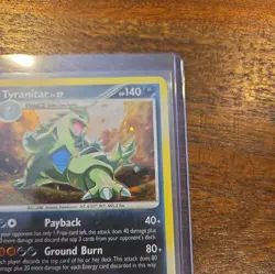pokemon TCG Tyranitar 17/123 Mysterious Treasures Holo LP Lightly played - Image 5