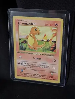 Pokemon 1999 Charmander Base Set FIRST EDITION Shadowless Common 46/102 - Image 1
