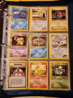 Pokemon Collection Binder Vintage Lot of Cards Holos Rare WoTC Base Gym Neo Etc - Image 1
