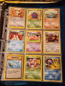 Pokemon Collection Binder Vintage Lot of Cards Holos Rare WoTC Base Gym Neo Etc - Image 4