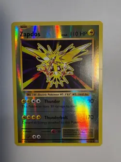 Pokemon TCG Zapdos XY Evolutions #42/108 Rare Reverse HOLO, small crease - Image 2