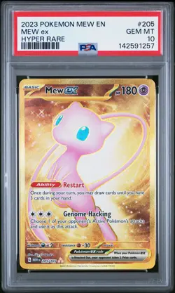 2023 POKEMON MEW EN-151 HYPER RARE #205 MEW EX PSA 10 - Image 1