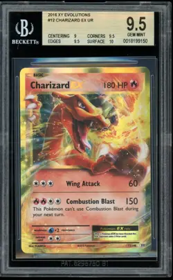 2016 Pokemon Evolutions #12 Charizard EX BGS 9.5 Gem Mint - Image 1