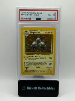 1999 Pokemon Base Set Holo Magneton #9 PSA 8 - Image 1
