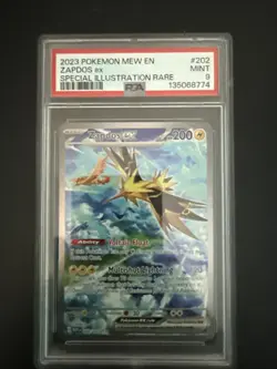 Pokemon TCG Zapdos EX Holo Card 202/165 Scarlet & Violet 151 Sir PSA 9 - Image 1