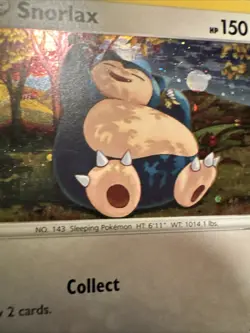 Snorlax 141/192 Rebel Clash Holo Cosmos Holo Rare Pokemon TCG Promo - Image 5