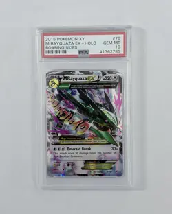 2015 POKEMON XY ROARING SKIES #76 M RAYQUAZA EX PSA 10 *LOW POP* - Image 1