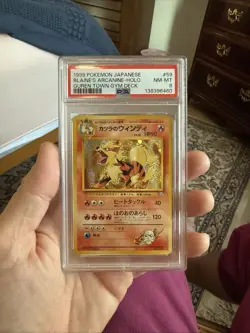 Pokemon 1999 Pocket Monsters Japanese Gym 2 Blaines Arcanine #59 Holo PSA 8 - Image 1