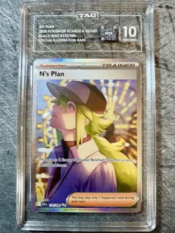 Pokemon 2025 N's Plan 170/086 Sv: Black Bolt Holo SAR TAG 10 Gem Mint 🎡 - Image 1