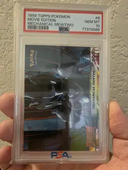 PSA 10 GEM MINT 1999 TOPPS POKEMON MOVIE EDITION MECHANICAL MEWTWO #6 - Image 1