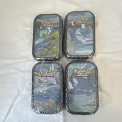 Pokemon Shining Fates Mini Tin Set 2021 Lot of 4 Celebi Kyogre Reshiram Manaphy - Image 1