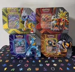 Pokemon Paradox Destinies Complete Set of 4 Tins Sealed Brand New 🔥 - Image 1