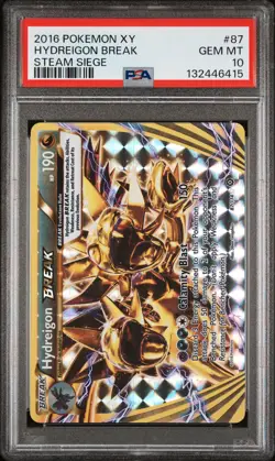2016 POKEMON XY STEAM SIEGE #87 HYDREIGON BREAK PSA 10 - Image 1