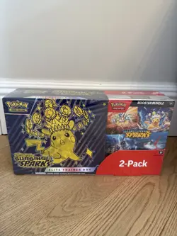 Pokemon TCG Surging Sparks ETB & Booster Bundle Costco Exclusive | New & Sealed - Image 1