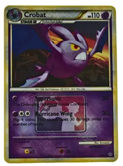 Crobat 14/95 Reverse Holo League Promo HS Unleashed NM w/eBay Shipping - Image 1