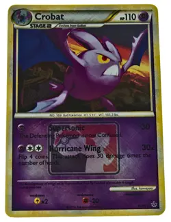 Crobat 14/95 Reverse Holo League Promo HS Unleashed NM w/eBay Shipping - Image 3