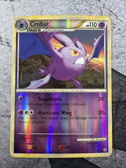 Crobat 14/95 -[NM]- Reverse Holo Rare - HGSS Unleashed Pokemon TCG - Image 1