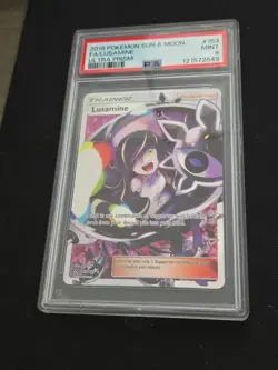 PSA 9 2018 Pokemon Sun & Moon Ultra Prism #153/156 Lusamine - Image 1