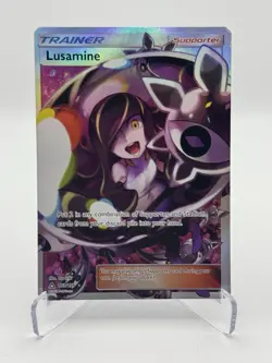 LUSAMINE 2018 POKEMON TCG FULL ART SUN & MOON ULTRA PRISM TRAINER 153/156 - Image 1