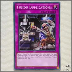 Fusion Duplication - CYAC-EN077 - Common 1st Edition Yugioh - Image 1