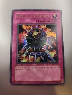 Mask of Restrict 1st Ed. YuGiOh Labyrinth Nightmare #LON-018 2003 - Image 1